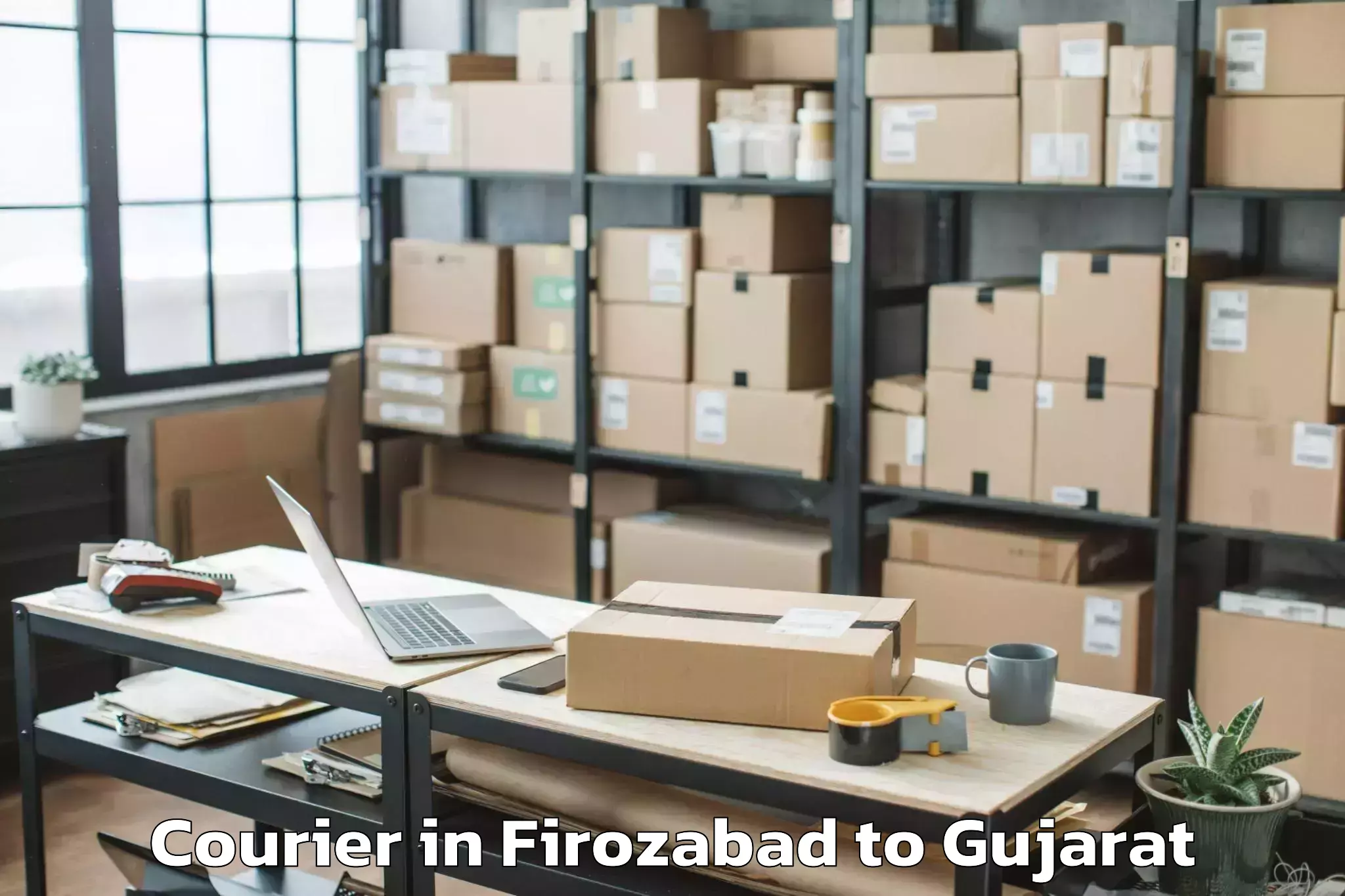 Top Firozabad to Songadh Courier Available